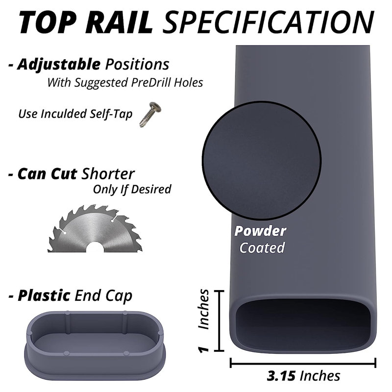 CR Home 3 ft. W Metal Stair Railings Wayfair